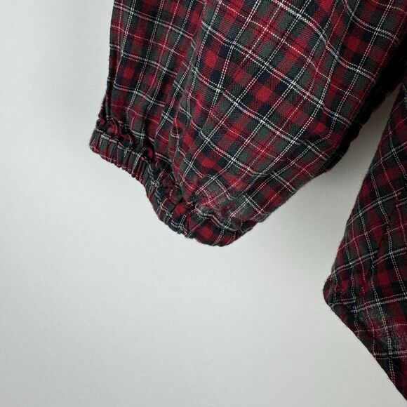 Ralph Lauren Girl's Plaid Red Green Tartan Long Sleeve Ruffle Buttons Top Size 5 - Picture 5 of 15